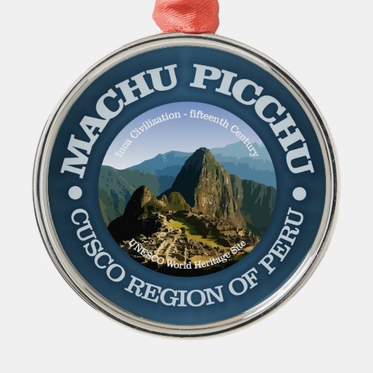Machu Picchu Metalen Ornament (Voorkant)
