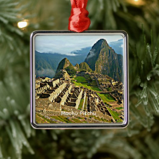 Machu Picchu Metalen Ornament (Boom)