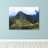 Machu Picchu op hoog Canvas Afdruk (Insitu (Houten vloer))