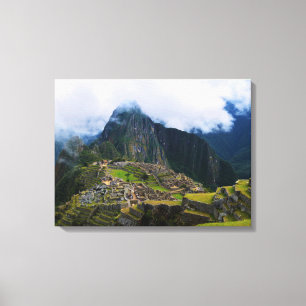 Machu Picchu op hoog Canvas Afdruk