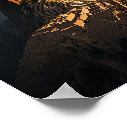 Machu Picchu op zonsondergang - Verbluffend Poster (Hoek)