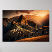 Machu Picchu op zonsondergang - Verbluffend Poster (Voorkant)
