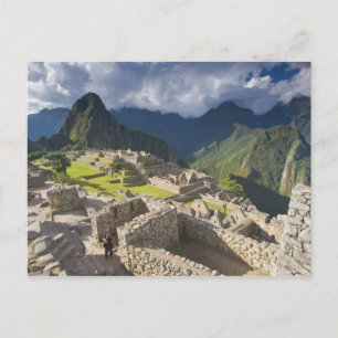 Machu Picchu, oude ruïnes, UNESCO-wereld 3 Briefkaart