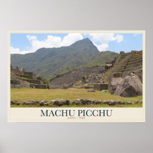 Machu Picchu over de Andes Reizen Poster