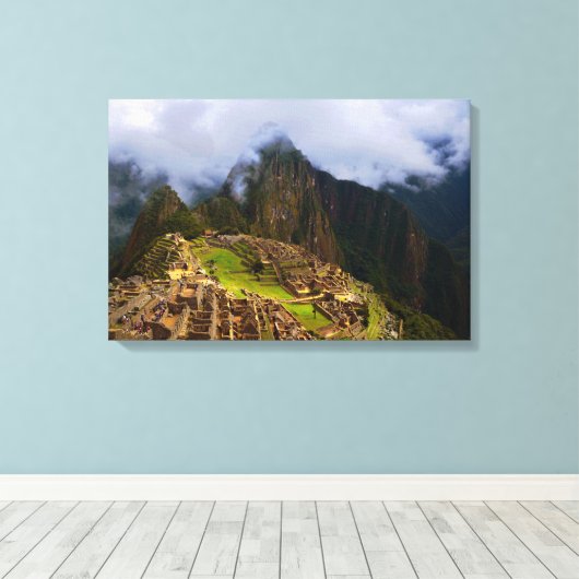 Machu Picchu Overlook Canvas Afdruk (Insitu (Houten vloer))