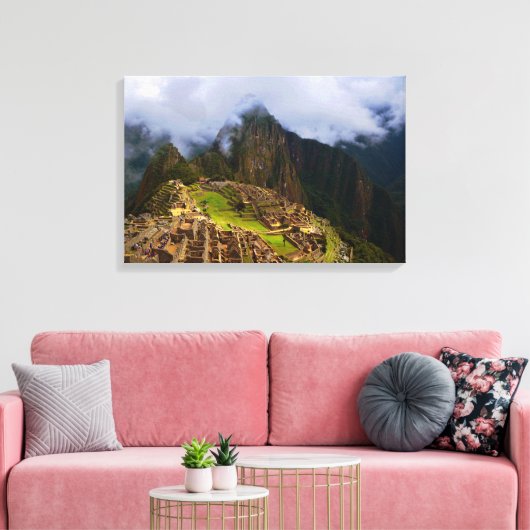 Machu Picchu Overlook Canvas Afdruk (Insitu (Woonkamer))