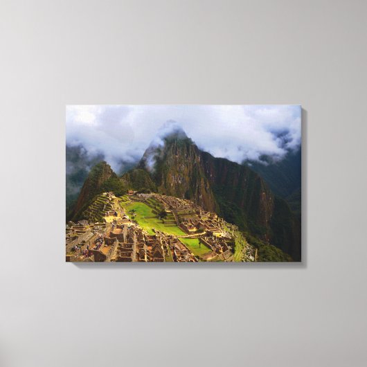 Machu Picchu Overlook Canvas Afdruk (Voorkant)