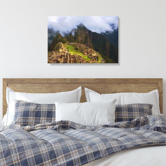 Machu Picchu Overlook Canvas Afdruk (Insitu (Slaapkamer))