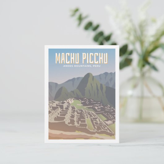 Machu Picchu Peru Beroemde reisplaats Briefkaart (Staand voorkant)