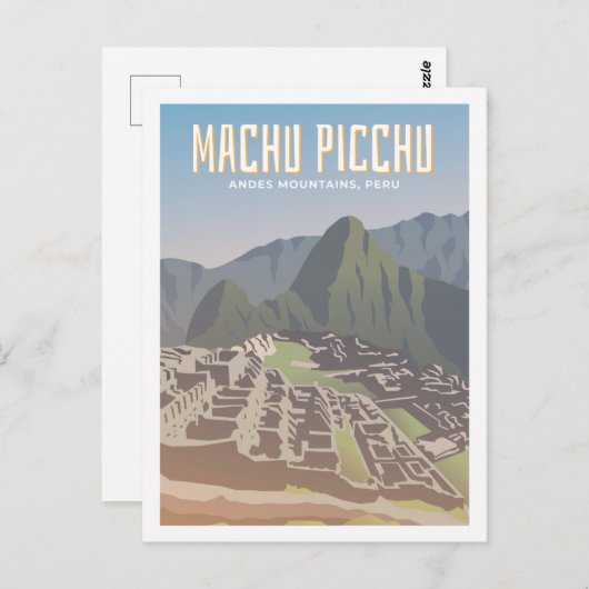 Machu Picchu Peru Beroemde reisplaats Briefkaart (Voorkant / Achterkant)