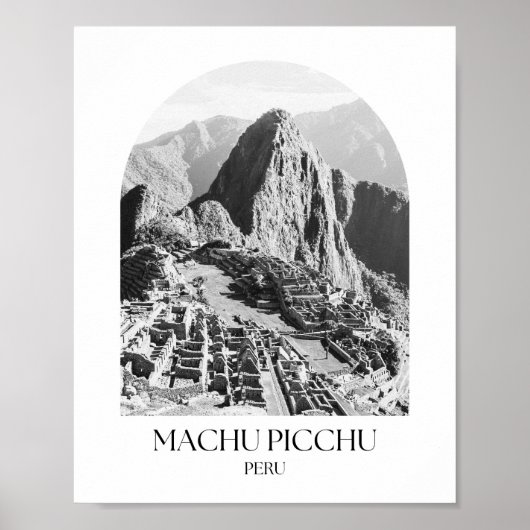 Machu Picchu Peru Boogfoto afdrukken Poster (Voorkant)