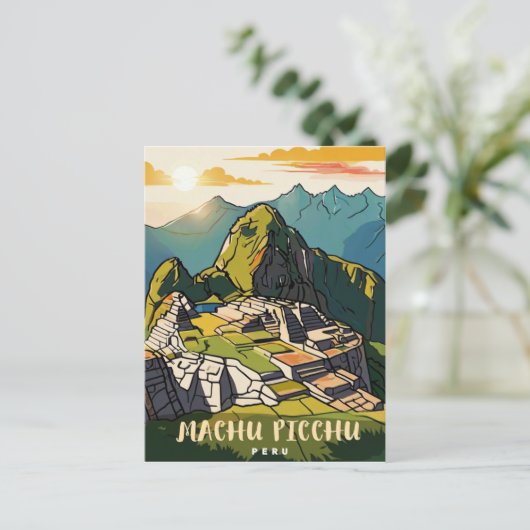 Machu Picchu, Peru Briefkaart (Staand voorkant)