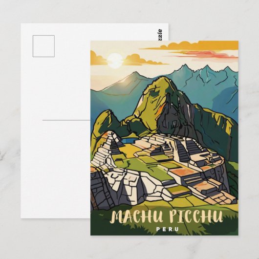 Machu Picchu, Peru Briefkaart (Voorkant / Achterkant)
