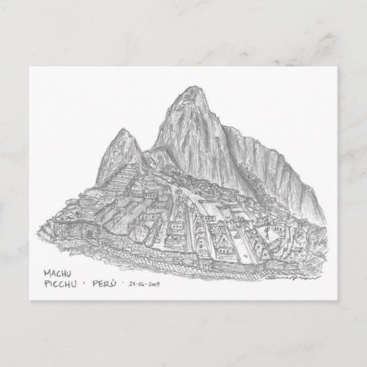 Machu Picchu, Perú Briefkaart (Voorkant)