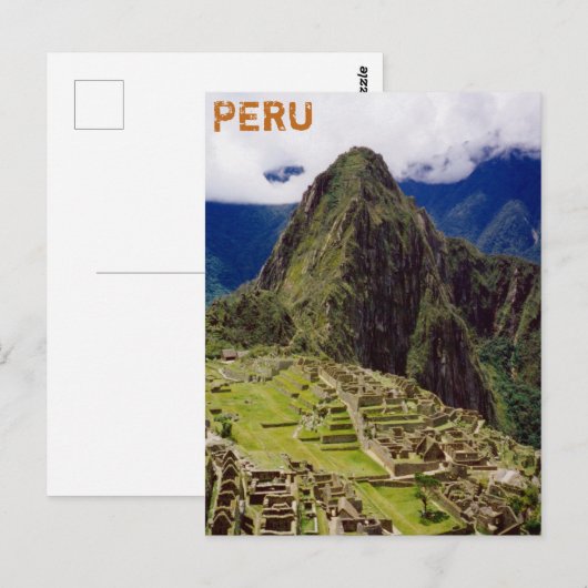 Machu Picchu, Peru Briefkaart (Voorkant / Achterkant)