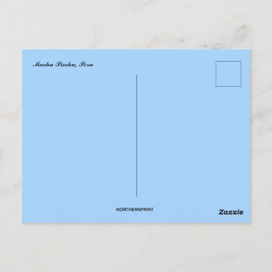Machu Picchu Peru Briefkaart (Achterkant)