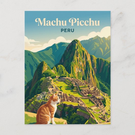 Machu Picchu Peru Briefkaart (Voorkant)