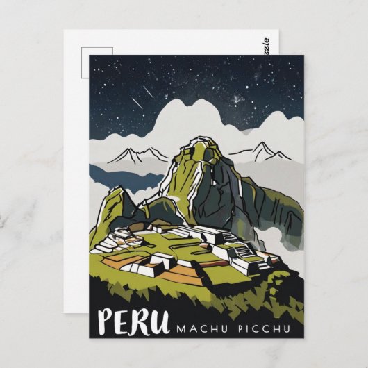 Machu Picchu, Peru Briefkaart (Voorkant / Achterkant)