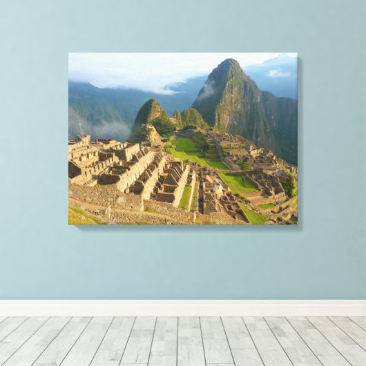 Machu Picchu, Peru Canvas Afdruk (Insitu (Houten vloer))
