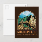 Machu Picchu Peru  Emblem Briefkaart (Voorkant / Achterkant)