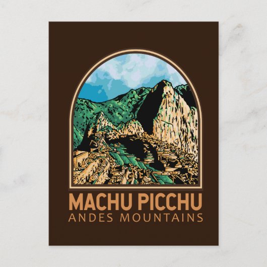Machu Picchu Peru  Emblem Briefkaart (Voorkant)