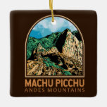 Machu Picchu Peru  Emblem Keramisch Ornament<br><div class="desc">Vectorillustraties van Machu Picchu. Machu Picchu is een Incan citadel die hoog is in het Andes-gebergte in Peru,  boven de rivier de Urubamba.</div>