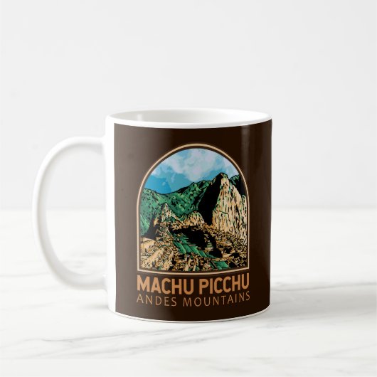 Machu Picchu Peru Emblem Koffiemok (Links)