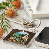 Machu Picchu Peru Emblem Sleutelhanger (Voorkant Rechts)