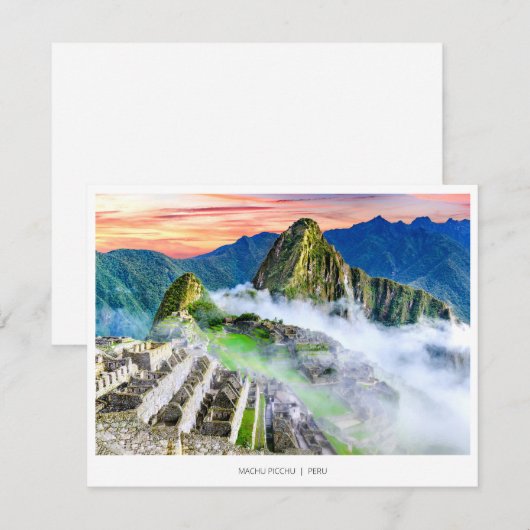 Machu Picchu, Peru Feestdagenkaart (Voorkant / Achterkant)
