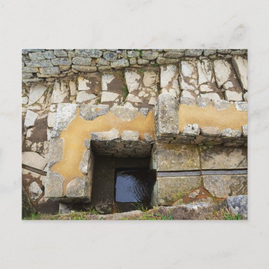 Machu Picchu, Peru, fontein Briefkaart (Voorkant)