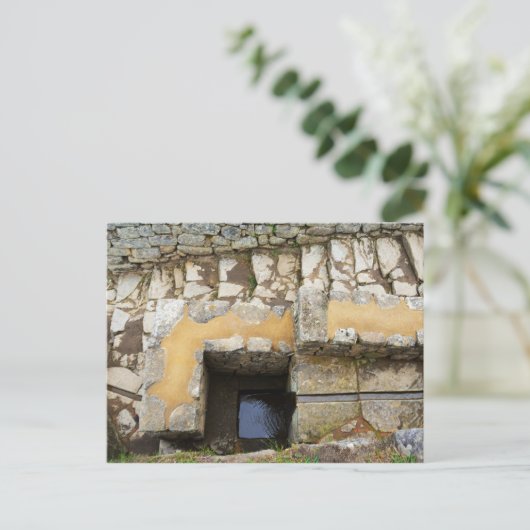 Machu Picchu, Peru, fontein Briefkaart (Staand voorkant)