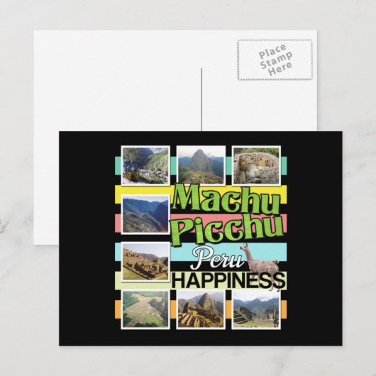 Machu Picchu Peru Geluk Briefkaart (Voorkant / Achterkant)