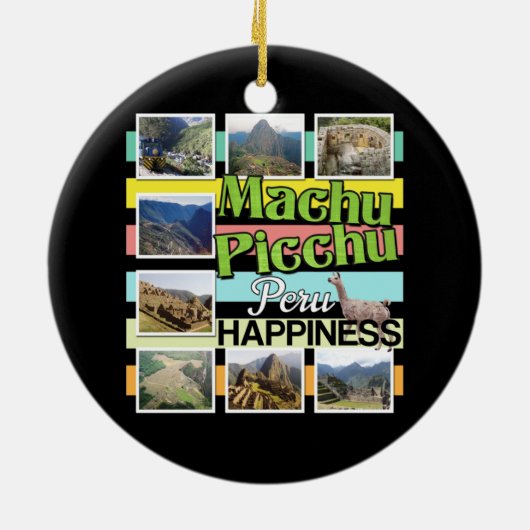 Machu Picchu Peru Geluk Keramisch Ornament (Achterkant)