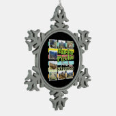 Machu Picchu Peru Geluk Tin Sneeuwvlok Ornament (Links)
