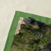 Machu Picchu Peru, groene grensdoorlaathanddoek Strandlaken (In situ)