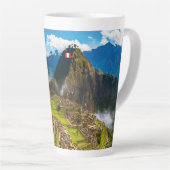 Machu Picchu, Peru - Grote ruïnes van Inca-citadel Latte Mok (Rechterhoek)