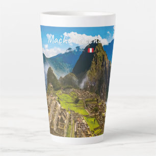 Machu Picchu, Peru - Grote ruïnes van Inca-citadel Latte Mok