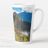 Machu Picchu, Peru - Grote ruïnes van Inca-citadel Latte Mok (Rechts)