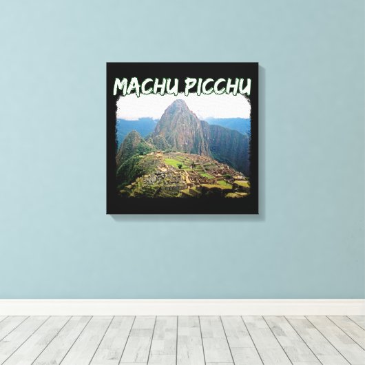 Machu Picchu Peru - Huayna Picchu Mountain Canvas Afdruk (Insitu (Houten vloer))