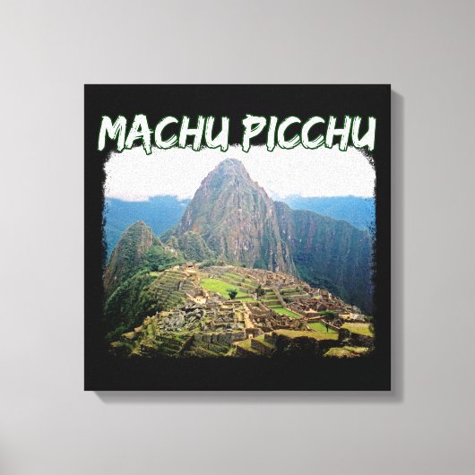 Machu Picchu Peru - Huayna Picchu Mountain Canvas Afdruk (Voorkant)