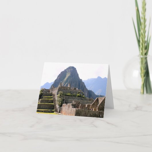 Machu Picchu Peru - Huayna Picchu Mountain Kaart (Voorkant)
