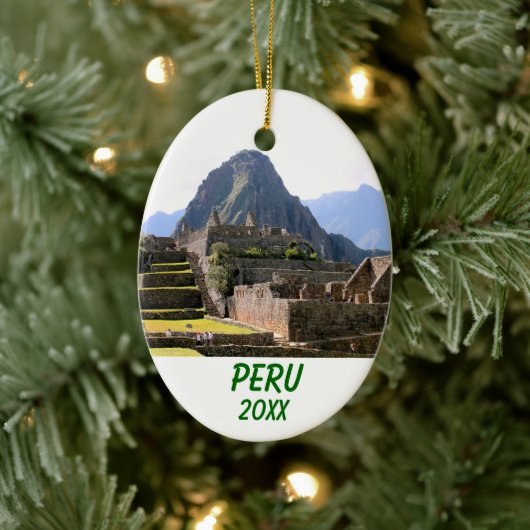 Machu Picchu Peru - Huayna Picchu Mountain Keramisch Ornament (Boom)