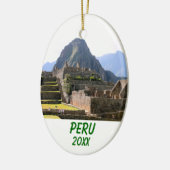 Machu Picchu Peru - Huayna Picchu Mountain Keramisch Ornament (Links)