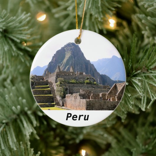 Machu Picchu Peru - Huayna Picchu Mountain Keramisch Ornament (Boom)