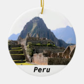 Machu Picchu Peru - Huayna Picchu Mountain Keramisch Ornament (Voorkant)