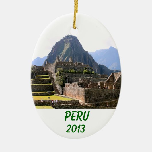 Machu Picchu Peru - Huayna Picchu Mountain Keramisch Ornament (Voorkant)