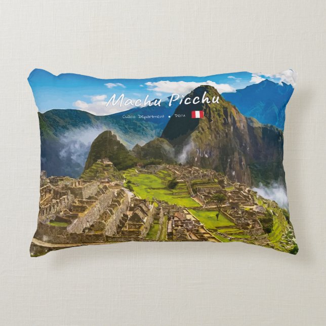 Machu Picchu, Peru - Inca Citadel Ruïnes Accent Kussen (Voorkant)