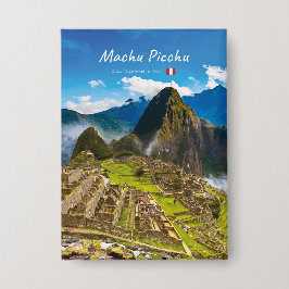 Machu Picchu, Peru - Inca Citadel Ruïnes Button