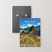 Machu Picchu, Peru - Inca Citadel Ruïnes Button (Voorkant / Achterkant)