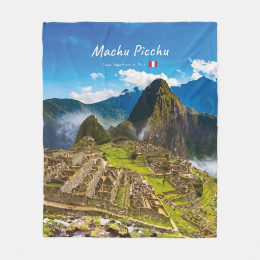 Machu Picchu, Peru - Inca Citadel Ruïnes Fleece Deken (Voorkant)